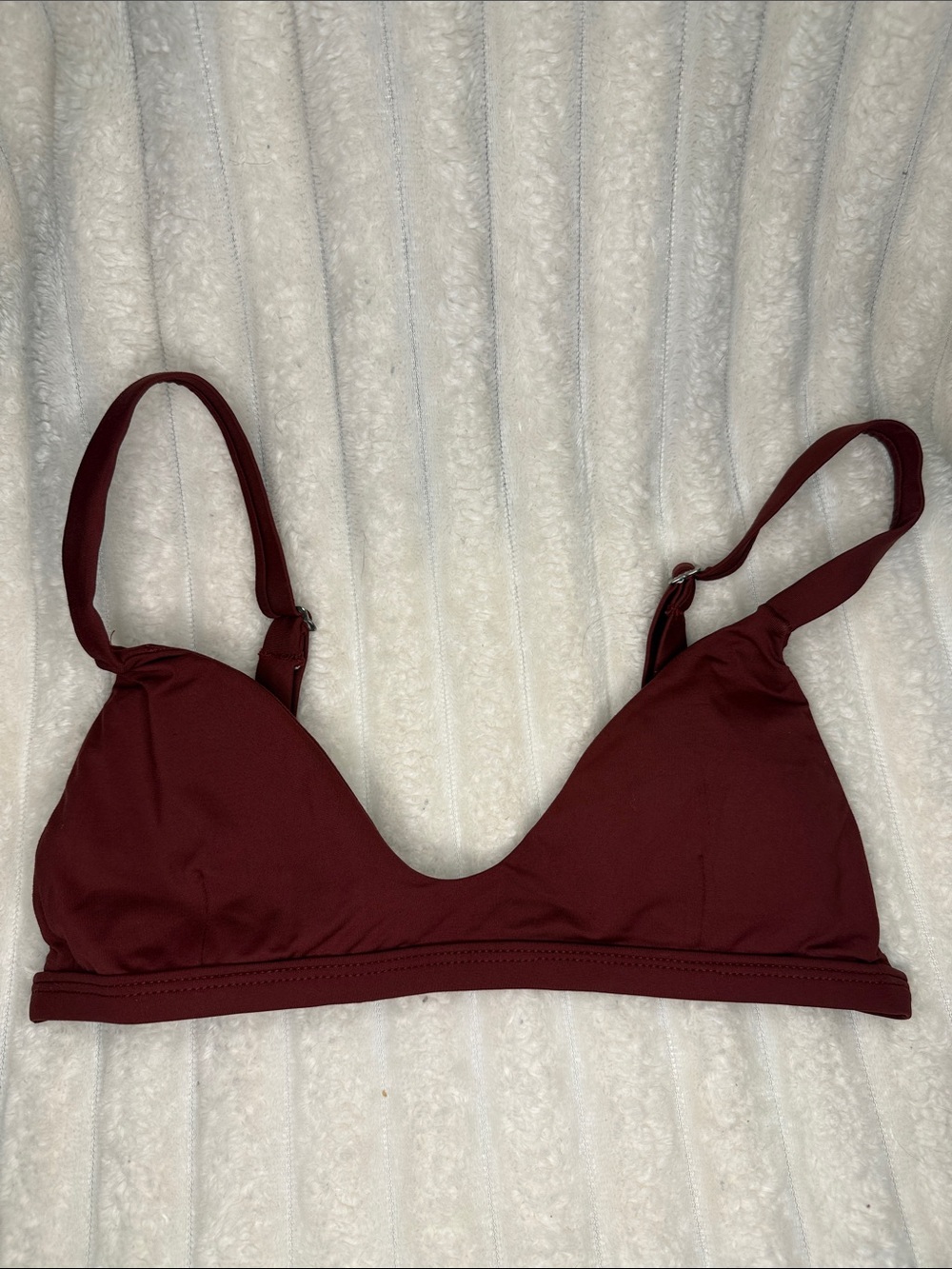 Midori Burgundy Swim Bikini Top - Wine Red